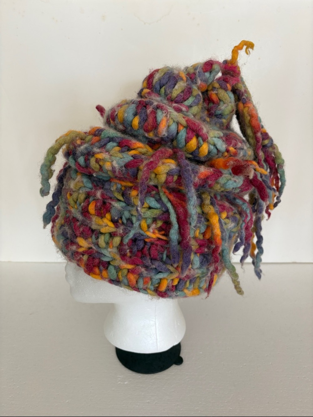 Handmade Knit Hat Multicolored